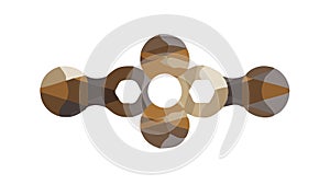 Abstract Geometric Network Connection Points, vector design Generative AI