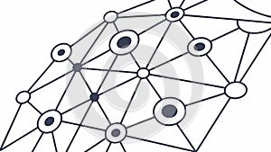 Abstract Geometric Network Connection Structure Art, vector design Generative AI