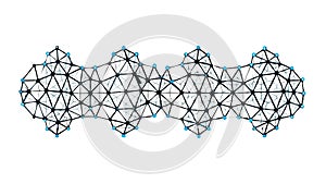 Abstract Geometric Network Connection Technology Grid Vector, vector design Generative AI