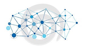 Abstract Geometric Network Connection Vector, vector design Generative AI