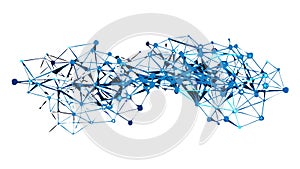 Abstract Geometric Network Data Connectivity Pattern, vector design Generative AI