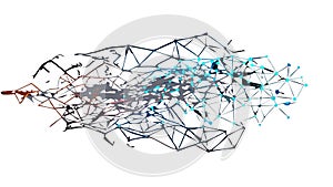 Abstract Geometric Network, Data and Connectivity, vector design Generative AI
