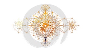 Abstract Geometric Network: Glowing Digital Connection, vector design Generative AI