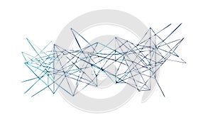 Abstract geometric network lines, complex digital system vector Generative AI