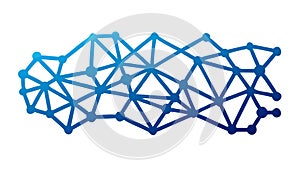 Abstract Geometric Network Lines, Modern Tech Connectivity Vector, vector design Generative AI