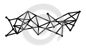 Abstract Geometric Network Lines, Modern Tech Pattern Vector, vector design Generative AI