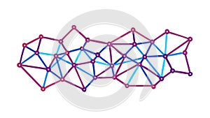 Geometric Network Connection Mesh Pattern, vector design Generative AI