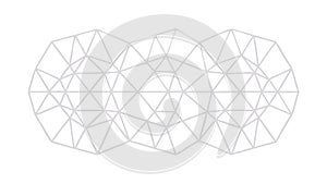 Abstract Geometric Network Mesh Pattern Digital Connection, vector design Generative AI