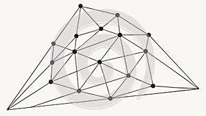 Abstract Geometric Network Mesh Pattern Vector for Technology and Data, vector design Generative AI