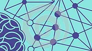 Abstract Geometric Network Pattern, Digital Connection, Tech Background, vector design Generative AI