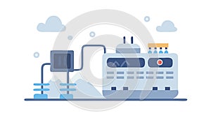 Abstract Geometric Network Pattern. Digital Connection Tech Vector Graphic, vector design Generative AI