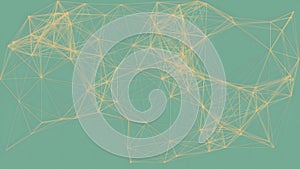 Abstract Network on Teal Background