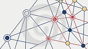 Abstract geometric network pattern with interconnected points vector design Generative AI