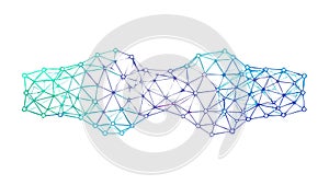 Abstract Geometric Network Pattern Vector for Digital Connectivity, vector design Generative AI