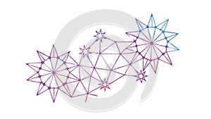 Abstract Geometric Network of Stars for Technology and Science Themes, vector design Generative AI