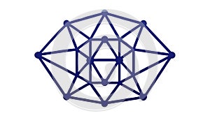 Abstract geometric network structure, interconnected lines, complex data, vector design Generative AI