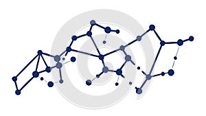 Abstract geometric network, symbolizing modern digital connectivity, vector design Generative AI