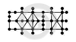 Abstract Geometric Neural Network Connection, vector design Generative AI
