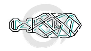 Abstract Geometric Object Complex Form Design, vector design Generative AI