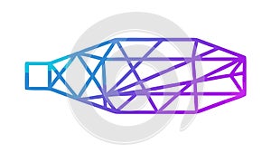 Abstract Geometric Object with Complex Structure, vector design Generative AI