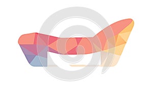 Abstract Geometric Object Low Poly Art, vector design Generative AI