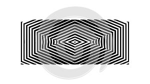 Abstract Geometric Optical Illusion Pattern Minimalist, vector design Generative AI