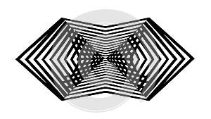 Abstract Geometric Optical Illusion Pattern, Modern Art Design, vector design Generative AI