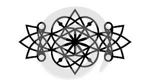 Abstract Geometric Ornate Interlocking Frame, vector design Generative AI