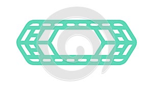 Abstract Geometric Oval: Modern Pattern Digital Design Element, vector design Generative AI