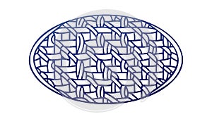 Abstract geometric oval pattern, symbolizing digital connection and modern design, vector design Generative AI