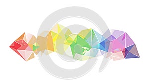 Abstract Geometric Overlap Layers Vector, vector design Generative AI