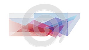 Abstract Geometric Overlapping Rectangles Design, vector design Generative AI