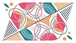 Abstract Geometric Overlapping Shapes Vector, Dynamic Pattern, vector design Generative AI