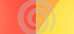 Abstract geometric paper background. Yellow, orange, red colors.