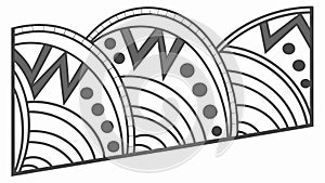 Abstract Geometric Pattern with Arches, Modern Art Design, vector design Generative AI