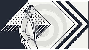 Abstract Geometric Pattern Background for Design, vector design Generative AI