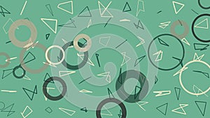 Abstract geometric pattern background with random object