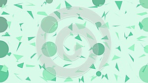 Abstract green pattern background with random object