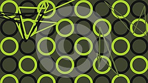 Abstract green pattern background with random object