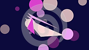 Abstract purple geometric pattern background with random object