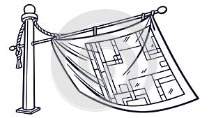 Abstract Geometric Pattern Banner Stand, Modern Vector Display, vector design Generative AI