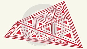 Abstract geometric pattern based on intersecting triangular forms vector design Generative AI