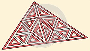 Abstract geometric pattern based on intersecting triangular forms vector design Generative AI