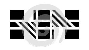 Abstract Geometric Pattern: Black and White Interlocking Design, vector design Generative AI