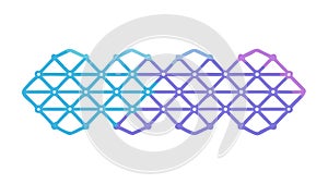 Abstract Geometric Pattern Blue Purple Interconnected Design, vector design Generative AI