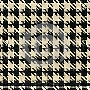 Abstract geometric pattern with bold black and white houndstooth design