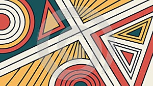 Abstract Geometric Pattern with Bold Lines, vector design Generative AI