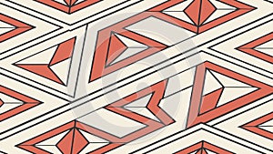Abstract geometric pattern with bold red and yellow triangle shapes, vector design Generative AI