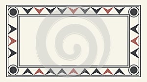 Abstract Geometric Pattern Border Frame, Modern Design, Vector Design Generative AI