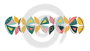 Abstract Geometric Pattern Border, Modern Decorative Element, vector design Generative AI